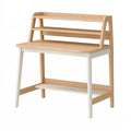 Kinderschreibtisch 90 x 50 x 105 cm Holz Naturweiß mit Regal skandinavisch
